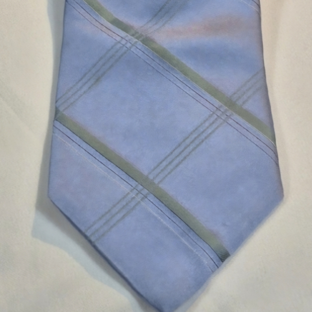 Van Heusen Blue and Green Plaid Tie